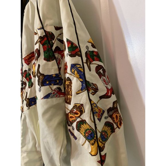 Vintage Bee-Wild Boots Jacket Men’s Sz XL‎ USA Bomber Beige Rare - Picture 5 of 8